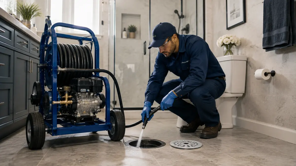 Bathroom Drain Hydro Jetting in Harbor City