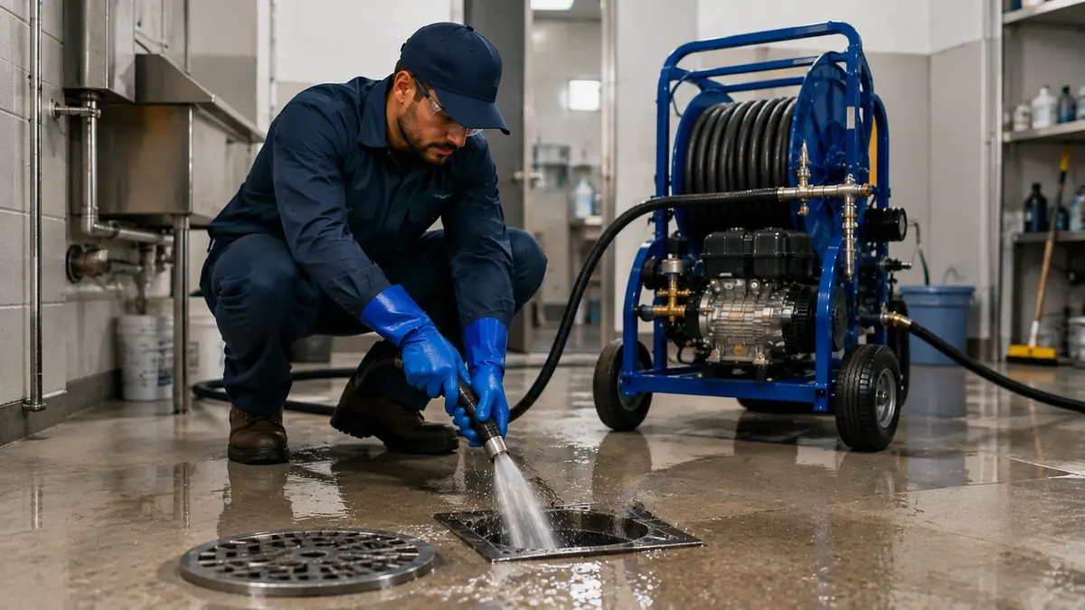Floor Drain Hydro Jet Cleaning in Harbor City