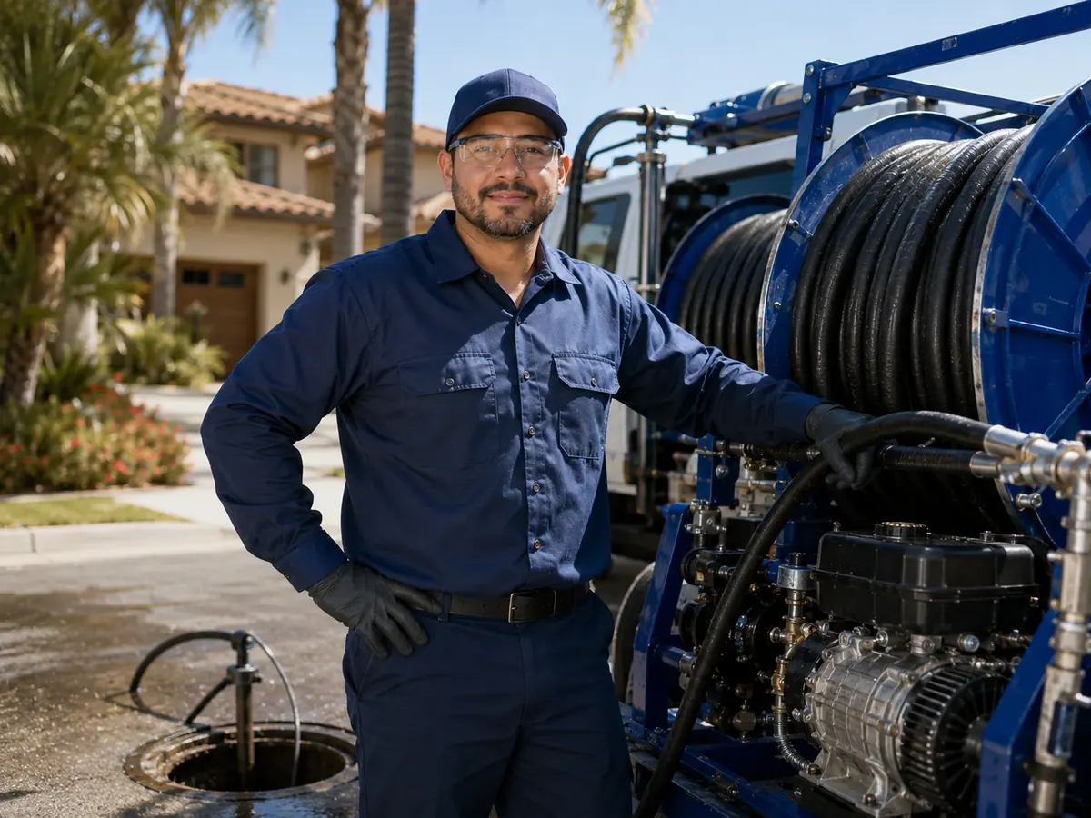 Hydro jet sewer cleaning in Harbor City