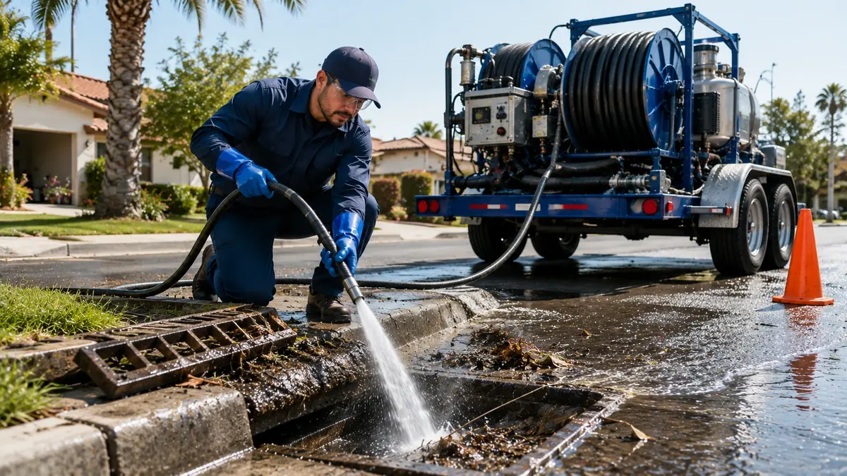 Storm Drain Hydro Jet Cleaning in Harbor City